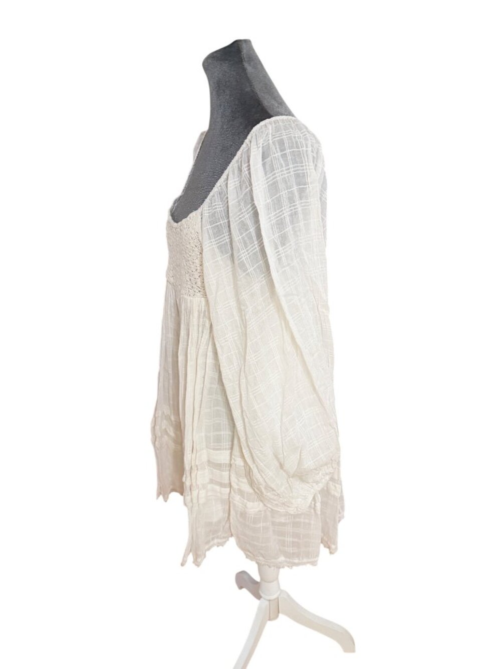 Free People Boho Long Sleeve Mini Dress Size M - Picture 4 of 8